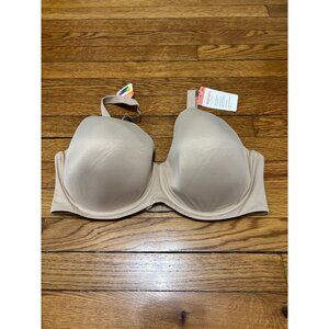 Warners Womens Underwire Bra Size 3XL Cloud 9 Nude Beige Slightly Lined NWT $44